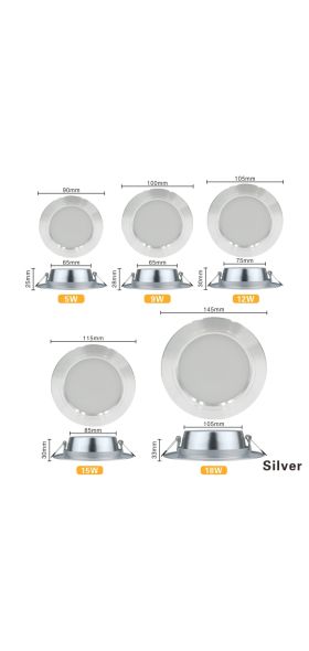 LED Downlight 5W 9W 12W 15W 18W Recessed Round LED Ceiling Lamp AC 220V 230V 240V Indoor Lighting Warm White Cold White