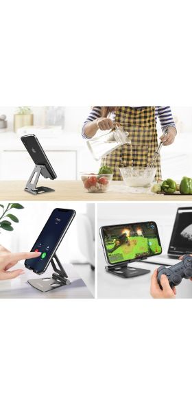 LINGCHEN Phone Holder Stand for iPhone 11 Xiaomi mi 9 Metal Phone Holder Foldable Mobile Phone Stand Desk For iPhone 7 8 X XS