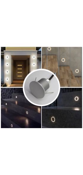 Led Wall Lamp Aluminum Indoor Outdoor IP67 Waterproof Wall Light  Recessed Stair Bedroom Bathroom Corridor Wall Sconce DC12-24V