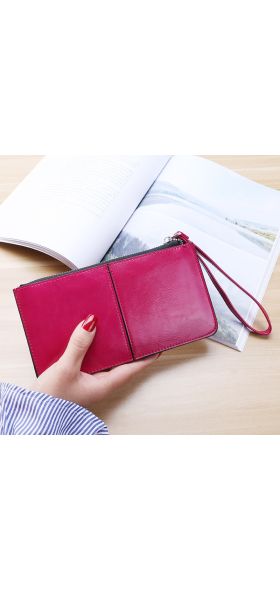 New Fashion Women Office Lady PU Leather Long Purse Clutch Zipper Business Wallet Bag Card Holder Big Capacity Wallet