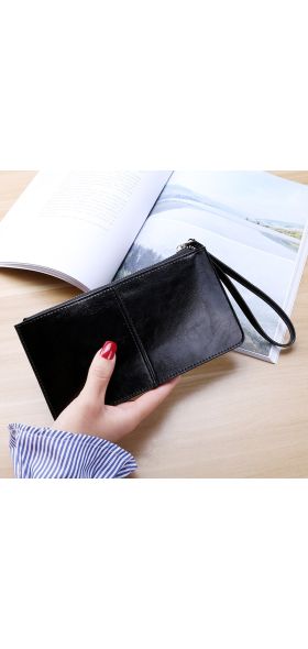 New Fashion Women Office Lady PU Leather Long Purse Clutch Zipper Business Wallet Bag Card Holder Big Capacity Wallet