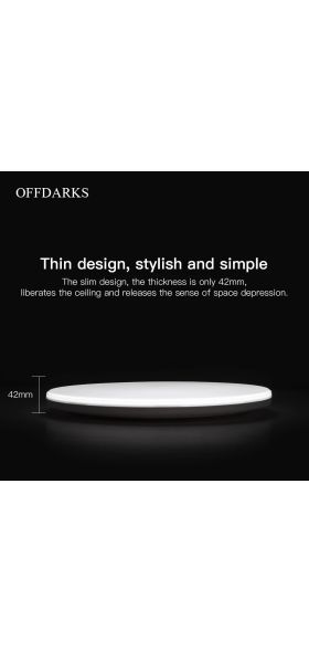 OFFDARKS LED ceiling light 5000 K natural white 12W/24W/36W, recessed ceiling lamp for bedroom, corridor, kitchen