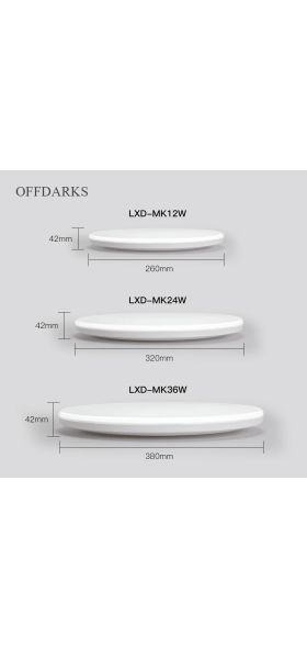 OFFDARKS LED ceiling light 5000 K natural white 12W/24W/36W, recessed ceiling lamp for bedroom, corridor, kitchen