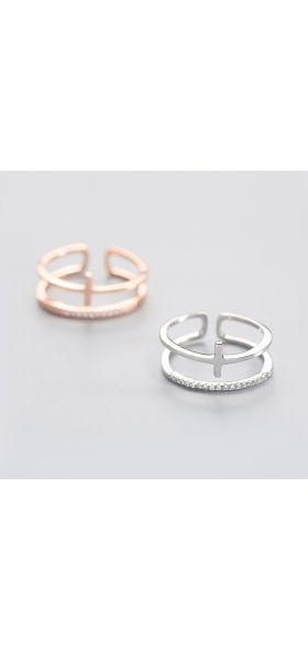 OL Geometric BRidal Cross Personality Ring 925 Sterling Silver For Women Birthday Party Fine jewelry New 2018 Accessories