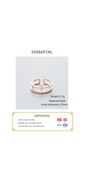 OL Geometric BRidal Cross Personality Ring 925 Sterling Silver For Women Birthday Party Fine jewelry New 2018 Accessories