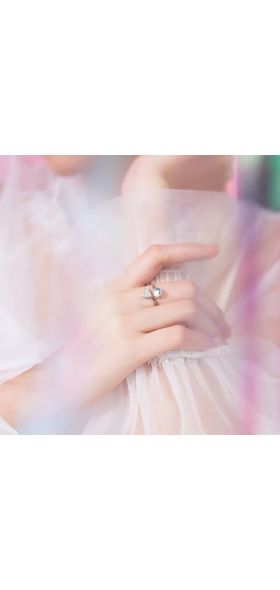 Real 925 Sterling Silver Cute tail moonstone Personality Adjustable Ring Fine Jewelry For Women Party Elegant Accessories