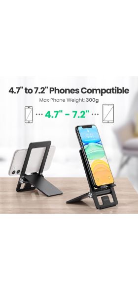 Ugreen Cell Phone Stand for Desk Adjustable Phone Holder Dock for iPhone 11 Pro Max XS XR 8 7 Foldable Mobile Phone Holder Stand