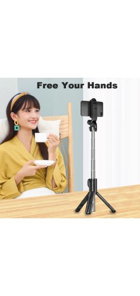 Universal Bluetooth Selfie Stick Tripod for iPhone 12 Samsung Xiaomi Huawei Monopod Selfie Shutter
