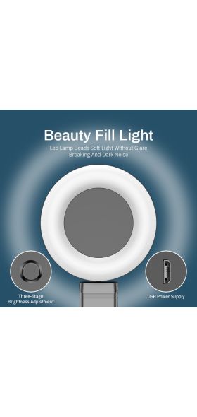 Wireless Bluetooth Selfie Stick with Led Ring Light Foldable Tripod Monopod For iPhone Xiaomi Huawei Samsung Android Live Tripod