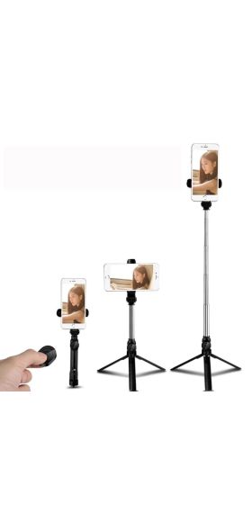 Wireless bluetooth Selfie Stick Tripod Remote Palo Handphone Live Photo Holder Tripod Camera Monopod Self-Timer Artifact Rod