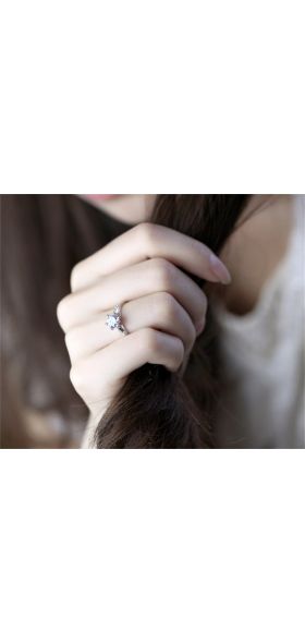 YANHUI High Quality Classic Eternity 1ct Wedding Rings Exquisite 100% Original 925 Silver Zirconia Diamond Rings For Women XR016