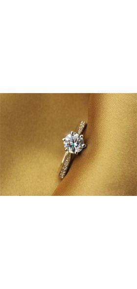 YANHUI High Quality Classic Eternity 1ct Wedding Rings Exquisite 100% Original 925 Silver Zirconia Diamond Rings For Women XR016