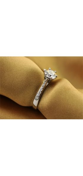 YANHUI High Quality Classic Eternity 1ct Wedding Rings Exquisite 100% Original 925 Silver Zirconia Diamond Rings For Women XR016