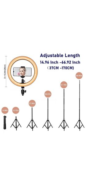 Dimmable LED Selfie Ring Fill Light Phone Camera Led Ring Lamp With Tripod For Makeup Video Live Aro De Luz Para Hacer Tik Tok