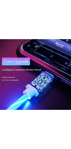 Glowing Cable Mobile Phone Charging Cables LED light Micro USB Type C Charger For Samsung Xiaomi iPhone Charge Wire Cord