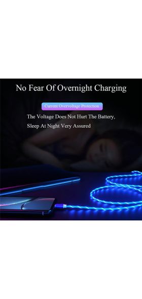 Glowing Cable Mobile Phone Charging Cables LED light Micro USB Type C Charger For Samsung Xiaomi iPhone Charge Wire Cord