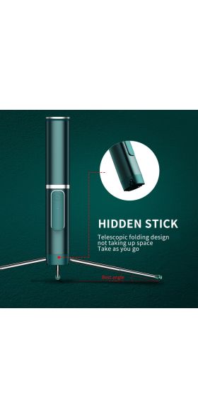 Green Selfie Stick Live Broadcast Support Universal Selfie Stick Mini Bluetooth Tripod Camera Phone Multifunction Remote Control