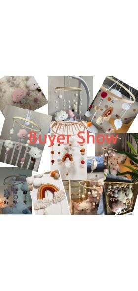 Let's Make Dropshipping Baby Rattles Crib Mobiles Toy Bed Bell Musical Box 0-12month Cloud Cotton Carousel For Cots Projection
