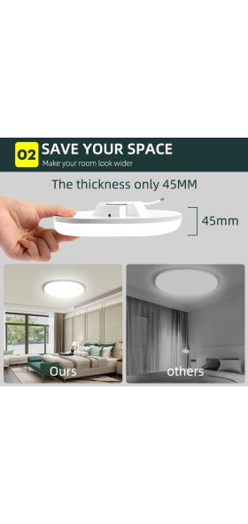 Ultra Thin LED Ceiling Lights 15/20/30/50W Modern Surface Mounted Led Panel Ceiling Lamp for Living Room Lighting Fixture