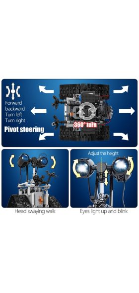 ZKZC 408PCS City Creative RC Robot Electric Building Blocks high-tech Remote Control Intelligent Robot Bricks Toys For Children