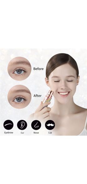 2 In 1 Electric Eyebrow Trimmer Makeup Painless Eye Brow Epilator Mini Shaver Razors Women Portable Facial Body Hair Remover 45