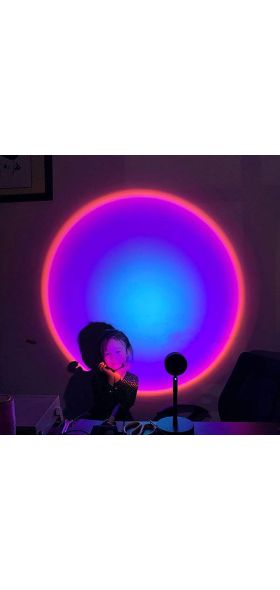 2021 NEW  Rainbow Sunset Projector Lamp  Led Night Light Home Shop Background Wall Decoration