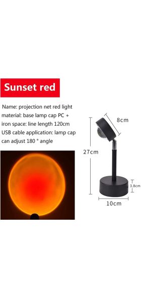 2021 NEW  Rainbow Sunset Projector Lamp  Led Night Light Home Shop Background Wall Decoration