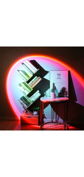 2021 NEW  Rainbow Sunset Projector Lamp  Led Night Light Home Shop Background Wall Decoration