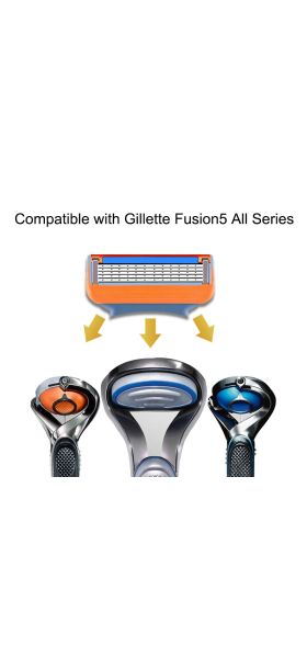 4pcs/lot Excellent Shaving 5 Layers Razor Blades Compatible for Gillette Fusion For Men Face Care or Mache 3