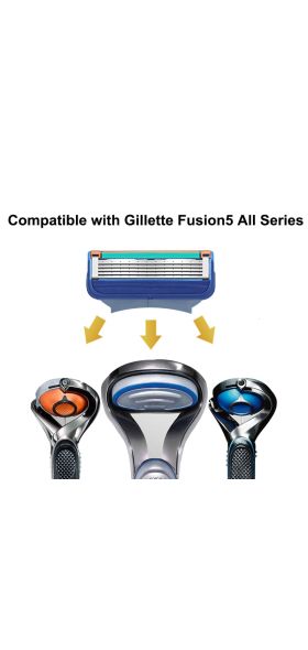 4pcs/lot Excellent Shaving 5 Layers Razor Blades Compatible for Gillette Fusion For Men Face Care or Mache 3