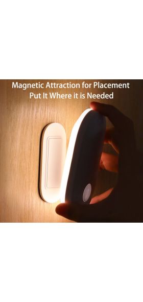 Baseus PIR Motion Sensor Night Light Human Induction Backlight Magnetic LED Light Rechargeable Bedside Lamp Wall Lamp For Home