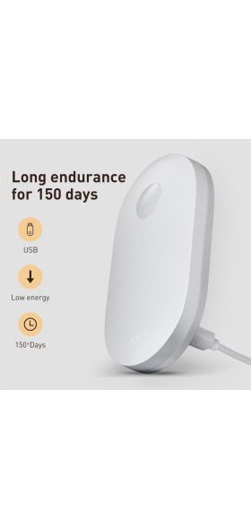 Baseus PIR Motion Sensor Night Light Human Induction Backlight Magnetic LED Light Rechargeable Bedside Lamp Wall Lamp For Home