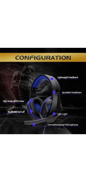 Cool LED Wired Headphones With Microphone Headset gamer  PC Headphone Headband Stereo Game Earphone For PS4/XBOX/Phone
