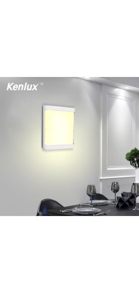 Kenlux 18W Plastic Waterproof  Outdoor Led Wall Lighting Indoor Porch LED Wall Lamp  Energy-saving WW/WH  Garden Outdoor Light