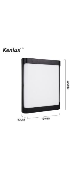 Kenlux 18W Plastic Waterproof  Outdoor Led Wall Lighting Indoor Porch LED Wall Lamp  Energy-saving WW/WH  Garden Outdoor Light