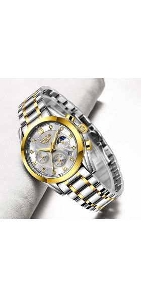 LIGE 2020 New Gold Watch Women Watches Ladies Creative Steel Women's Bracelet Watches Female Waterproof Clock Relogio Feminino