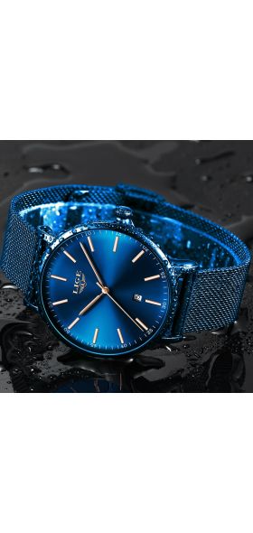 LIGE Womens Watches Top Brand Luxury Waterproof Watch Fashion Ladies Stainless Steel Ultra-Thin Casual Wristwatch Quartz Clock