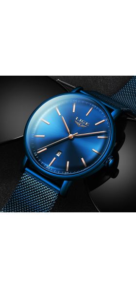 LIGE Womens Watches Top Brand Luxury Waterproof Watch Fashion Ladies Stainless Steel Ultra-Thin Casual Wristwatch Quartz Clock