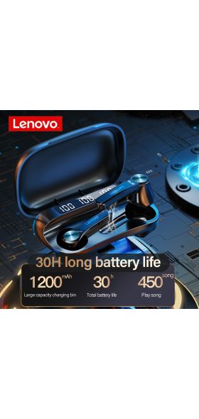 Lenovo QT81 TWS Wireless Headphone Stereo Sports Waterproof Earbuds Headsets with Microphone Bluetooth Earphones HD Call 1200mAh