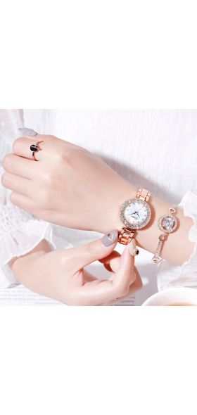 Lvpai Brand Luxury Bracelet Watches Set For Women Fashion Geometric Bangle Quartz Clock Ladies Wrist Watch Zegarek Damski