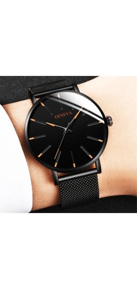 Men Watches 2021 Luxury Male Elegant Ultra Thin Watch Men Business Stainless Steel Mesh Quartz Watch Relogio Masculino Hot Sale