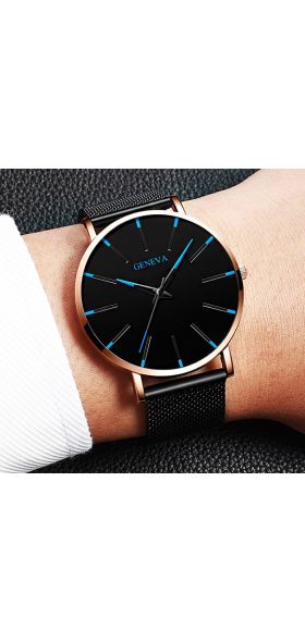 Men Watches 2021 Luxury Male Elegant Ultra Thin Watch Men Business Stainless Steel Mesh Quartz Watch Relogio Masculino Hot Sale