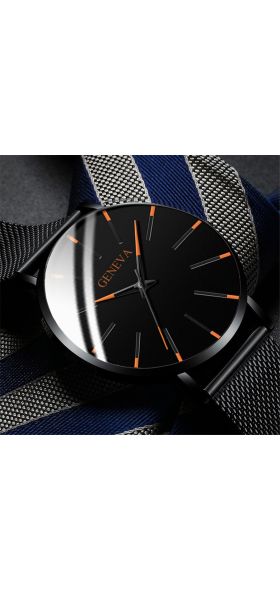 Men Watches 2021 Luxury Male Elegant Ultra Thin Watch Men Business Stainless Steel Mesh Quartz Watch Relogio Masculino Hot Sale