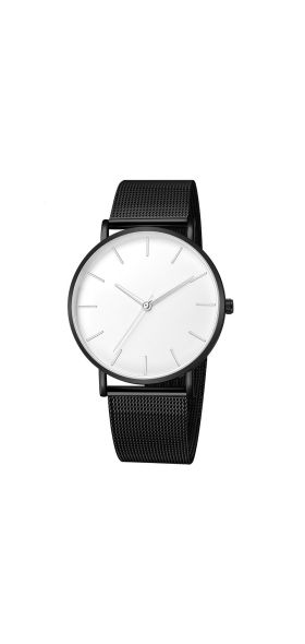 Minimalist Men Fashion Ultra Thin Watches Simple Men Business Stainless Steel Mesh Belt Quartz Watch Relogio Masculino