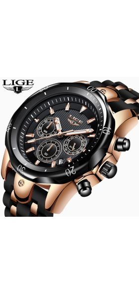 Relogio Masculino New Fashion Watch Men LIGE Top Brand Sport Watches Mens Waterproof Quartz Clock Man Casual Military WristWatch