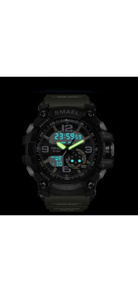 SMAEL Men Military Watch 50m Waterproof Wristwatch LED Quartz Clock Male relogios masculino 1617 Digital Sports Watches Men's