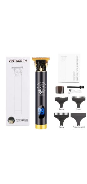 T Bald Head Hair Clipper Mower Rechargeable Trimmer T-Outliner Barber Shaving Machine Vintage Cordless Haircut Men Cutter Shaver