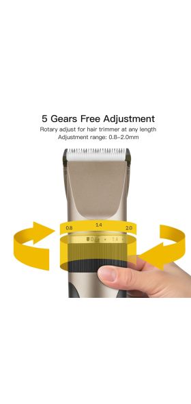 USB Rechargeable Ceramic Hair Clipper Electric Men Barber Hair Cutting Machine Trimmer Shaver Cordless Hair Trimmer