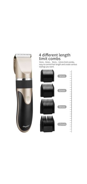 USB Rechargeable Ceramic Hair Clipper Electric Men Barber Hair Cutting Machine Trimmer Shaver Cordless Hair Trimmer