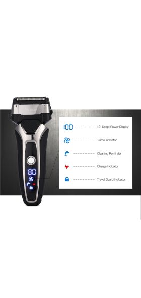 USB Rechargeable Electric Shaver Stainless Steel Shaving Machine Men 3D Triple Floating Blade Razor Shaver barbeador eletrico